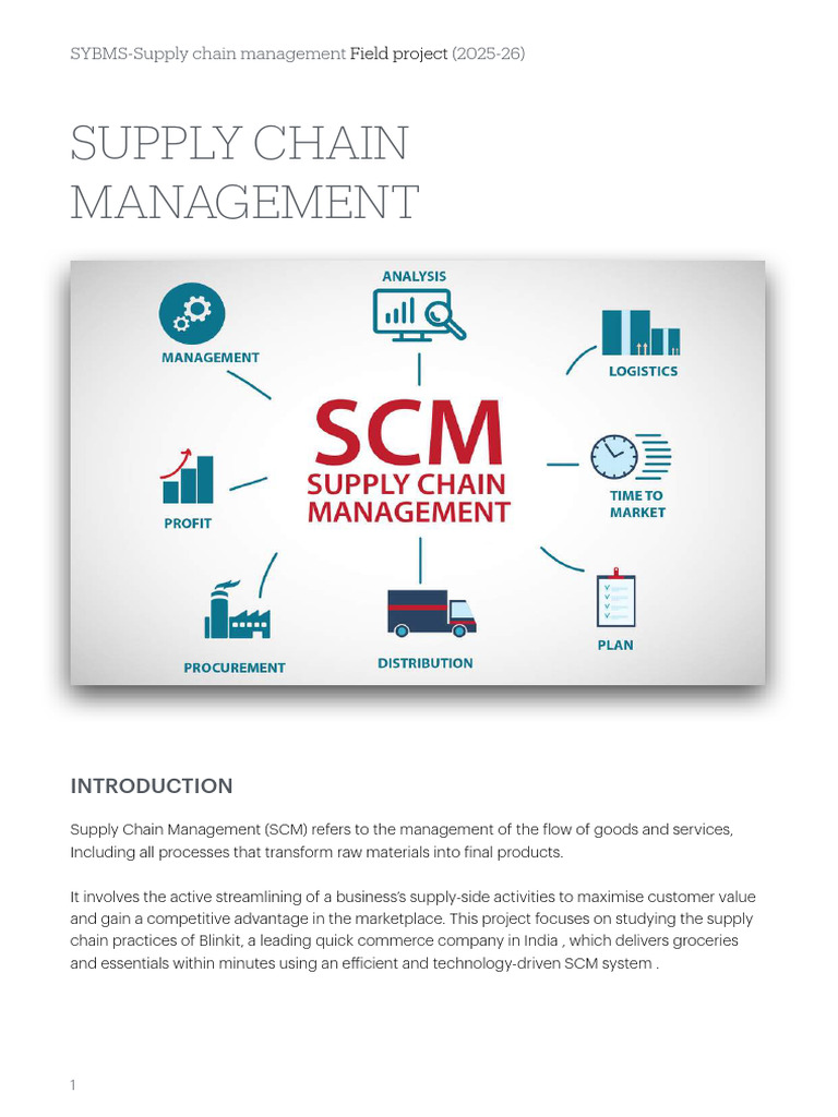 Blinkit's Supply Chain Management Study | PDF | Supply Chain Management ...