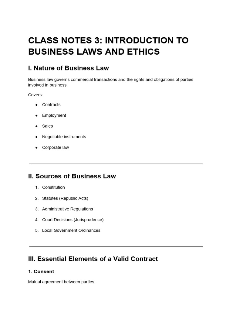 Class Notes 3 | PDF