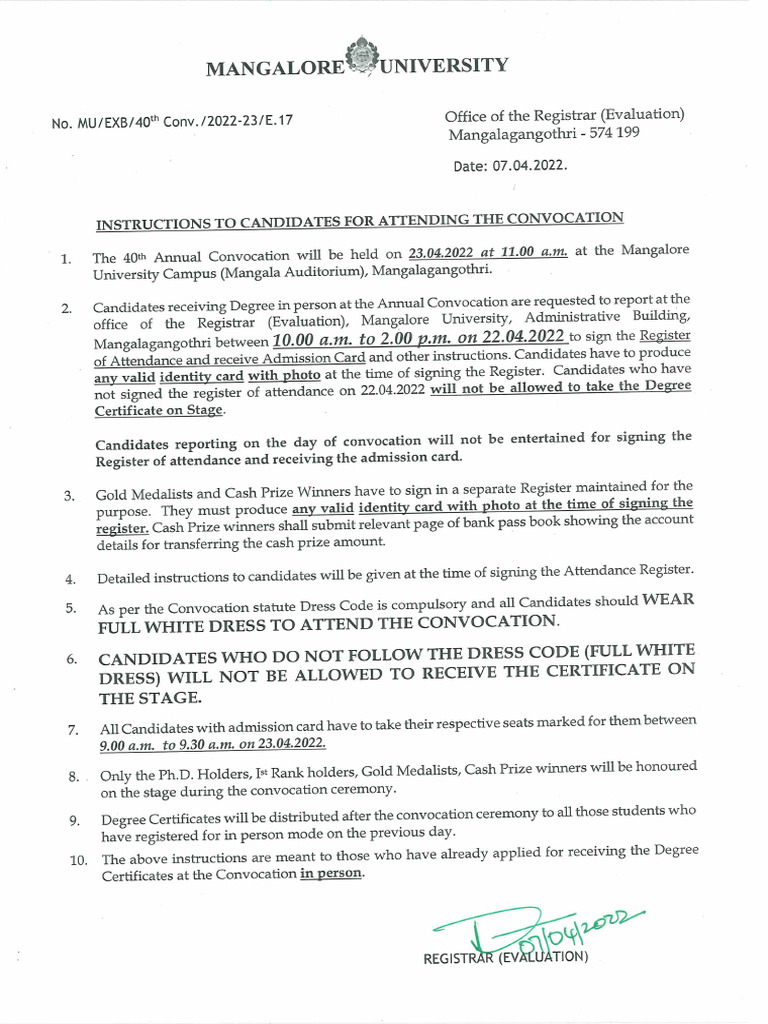 Intimation Letter | PDF