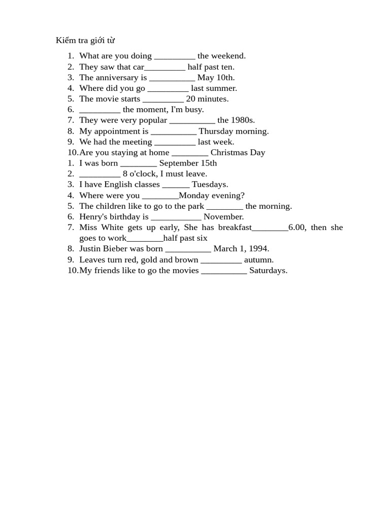 Preposition Usage Practice Exercises | PDF