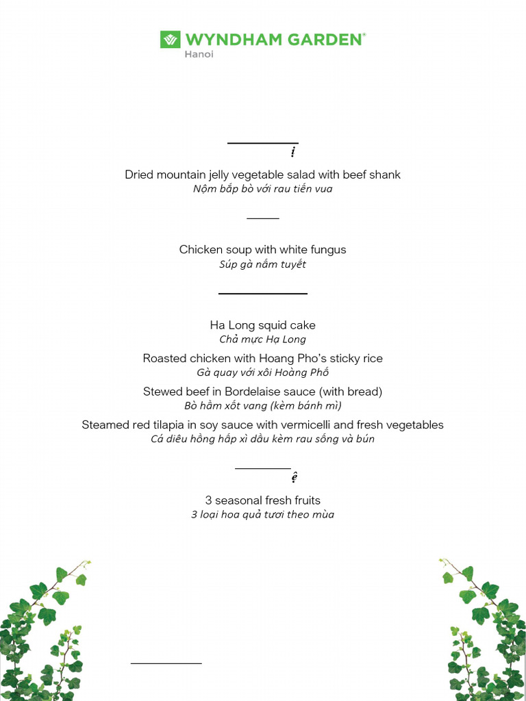 WGH - Asian Set Menu - 600.000nett | PDF