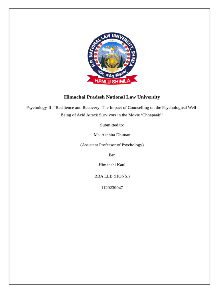 Psychology 3rd Sem Assignment | PDF | Psychological Resilience ...