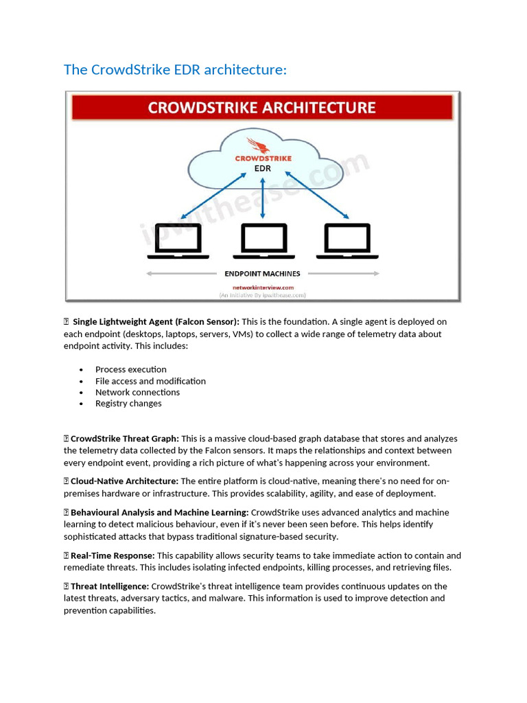 CrowdStrike EDR and XDR Architecture Overview | PDF | Security ...