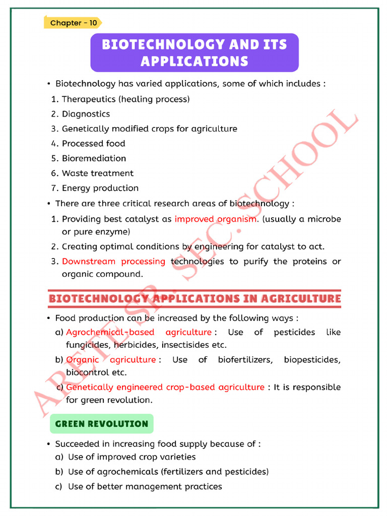 Biotechnology Applications Overview | PDF
