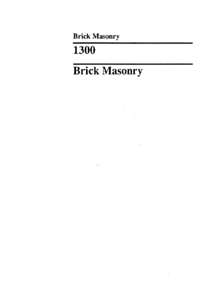 Brick Masonry Construction Guidelines | PDF | Brick | Mortar (Masonry)