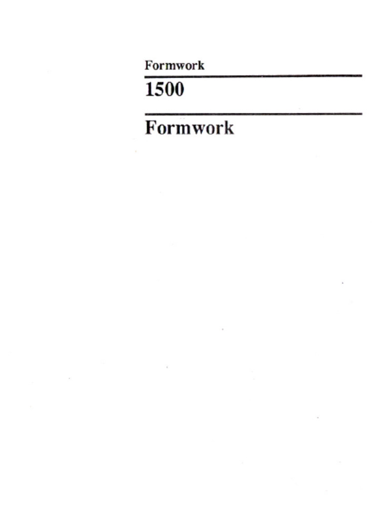 Formwork Specifications and Guidelines | PDF | Concrete | Building ...