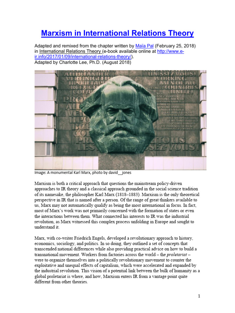 Marxism's Role in International Relations | PDF | Marxism | Capitalism