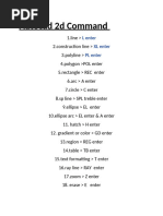 AutoCAD Command List Overview | PDF | Computers | Technology & Engineering