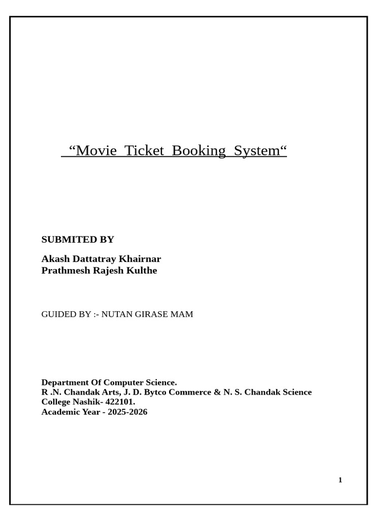 Movie Ticket Booking System Overview | PDF | Computing | Information ...