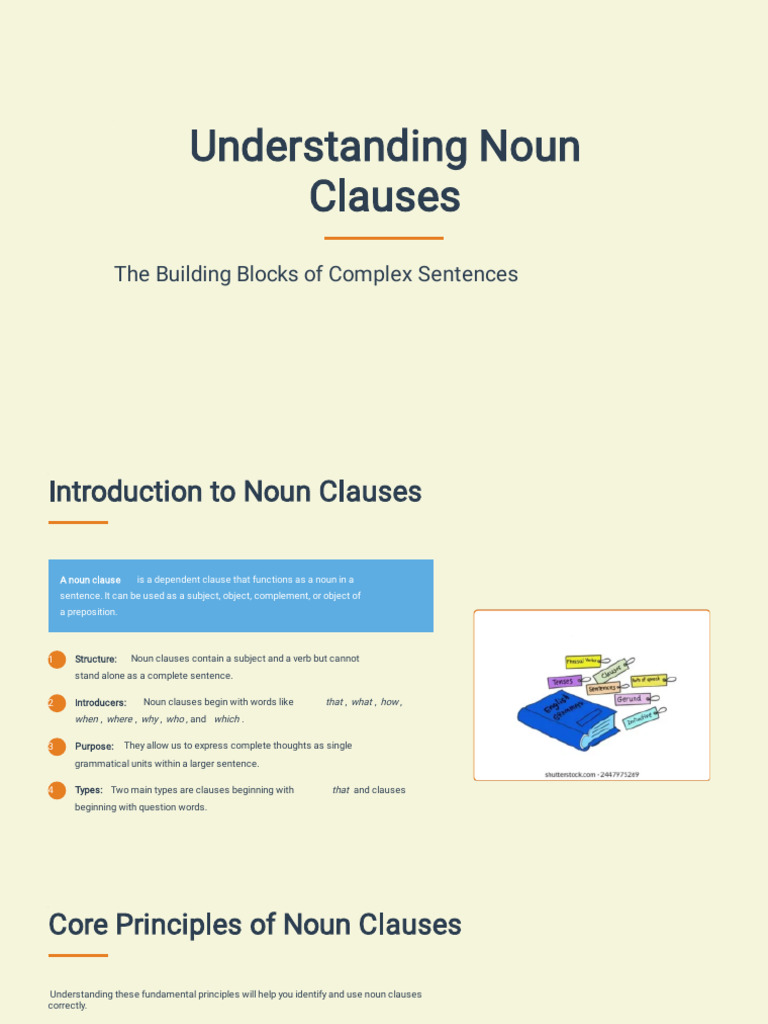 Noun Clauses: Functions and Structures | PDF | Subject (Grammar) | Clause