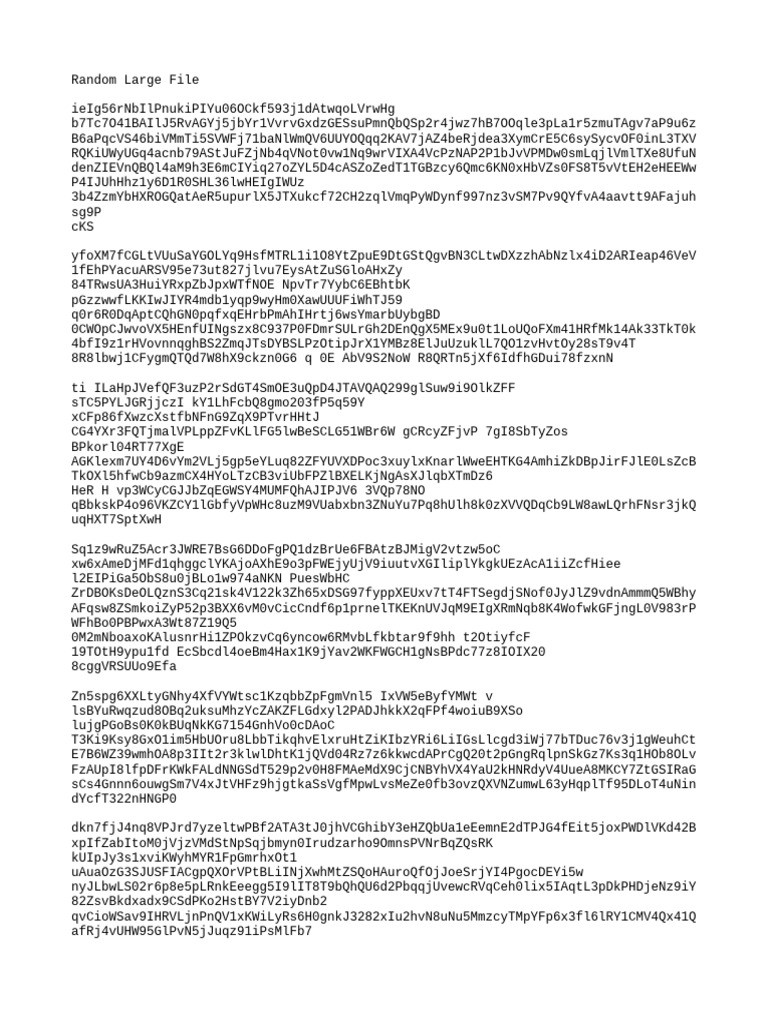 Large Random File Data Sample | PDF