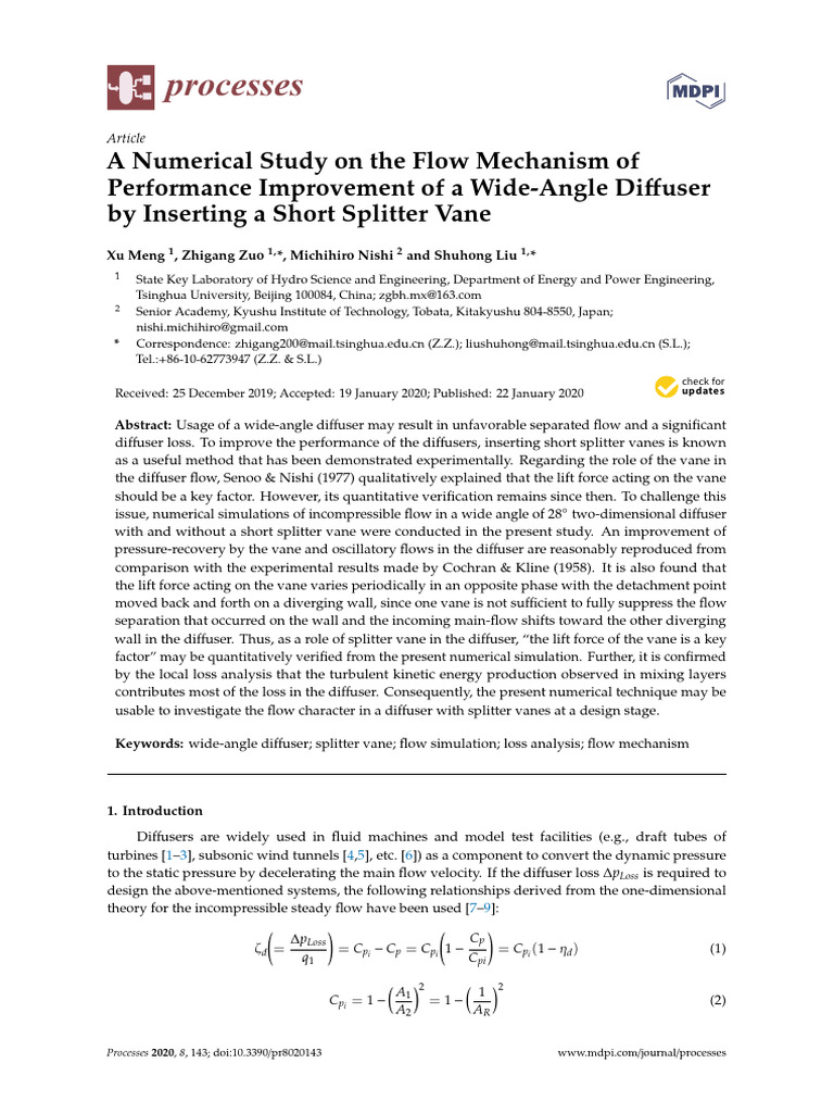 A Numerical Study On The Flow Mechanism of Perform | PDF | Reynolds ...