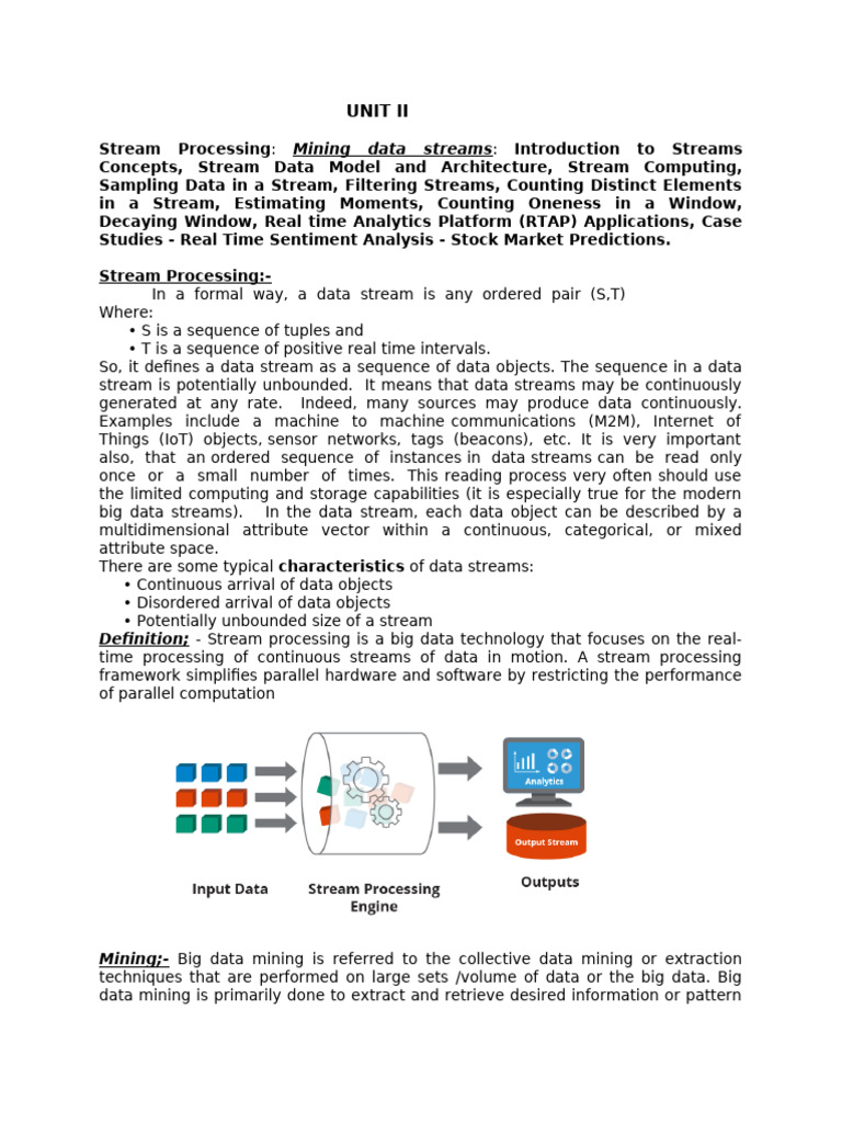 Stream Processing and Data Mining Techniques | PDF | Sampling ...