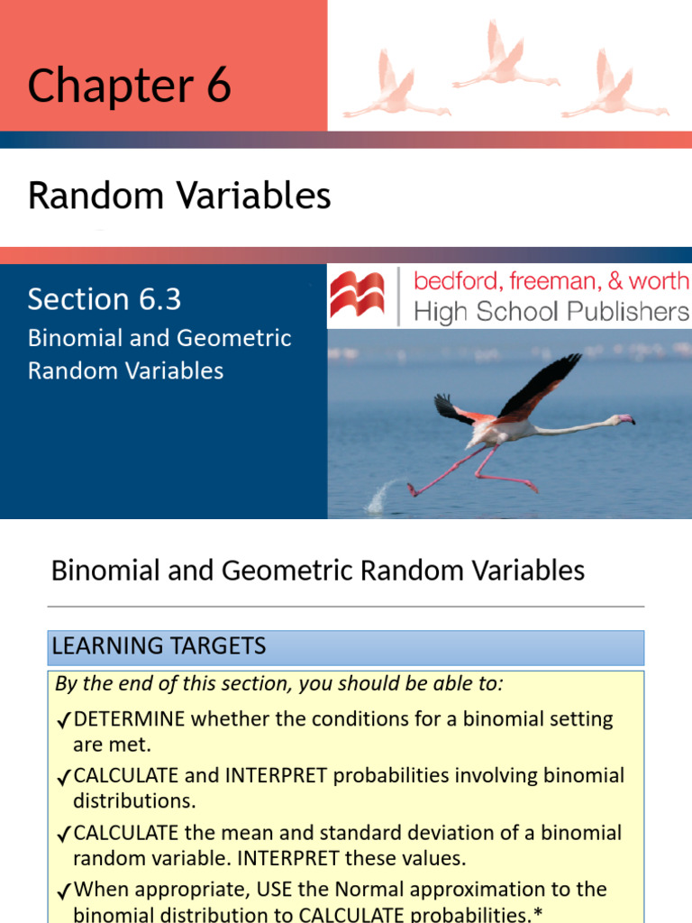 Binomial and Geometric Random Variables | PDF | Probability ...
