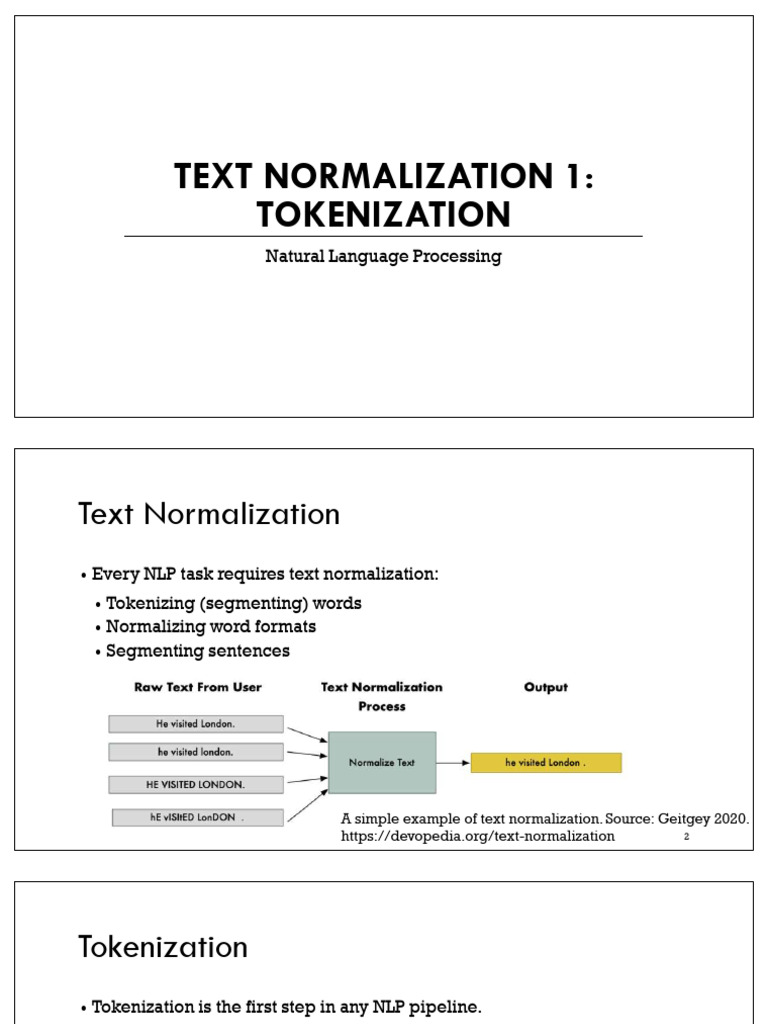03 NLP - Text Normalization 1 | PDF | Linguistics | Cognitive Science