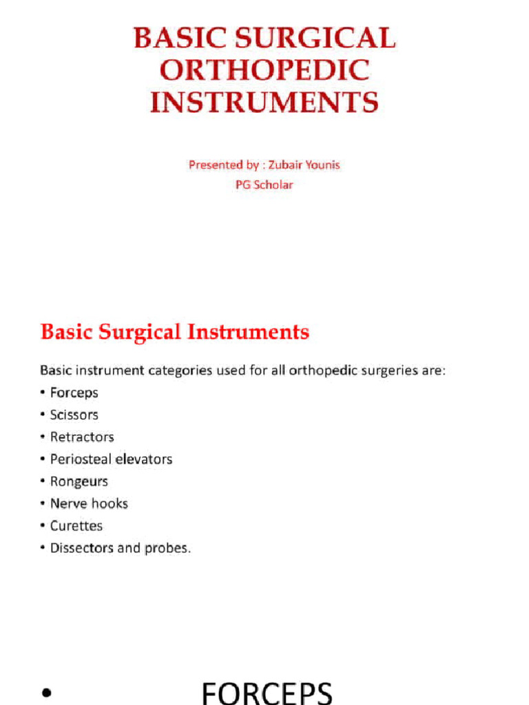 Surgical Instruments (Orthopaedic) | PDF