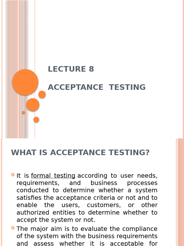 Understanding Acceptance Testing Types | PDF | Software Testing ...
