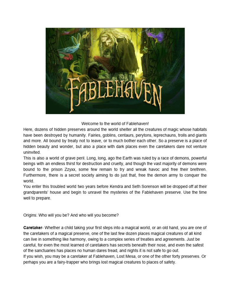 Fablehaven JumpChain | PDF