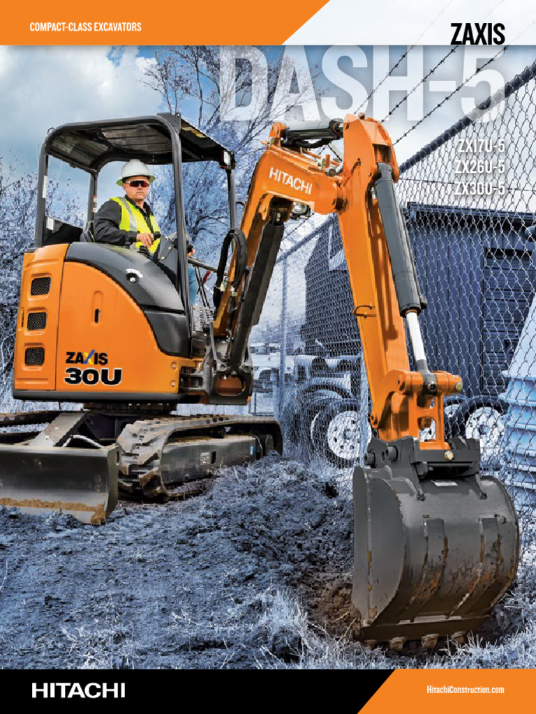Hitachi Dash-5 Compact Excavators Overview | PDF | Engines