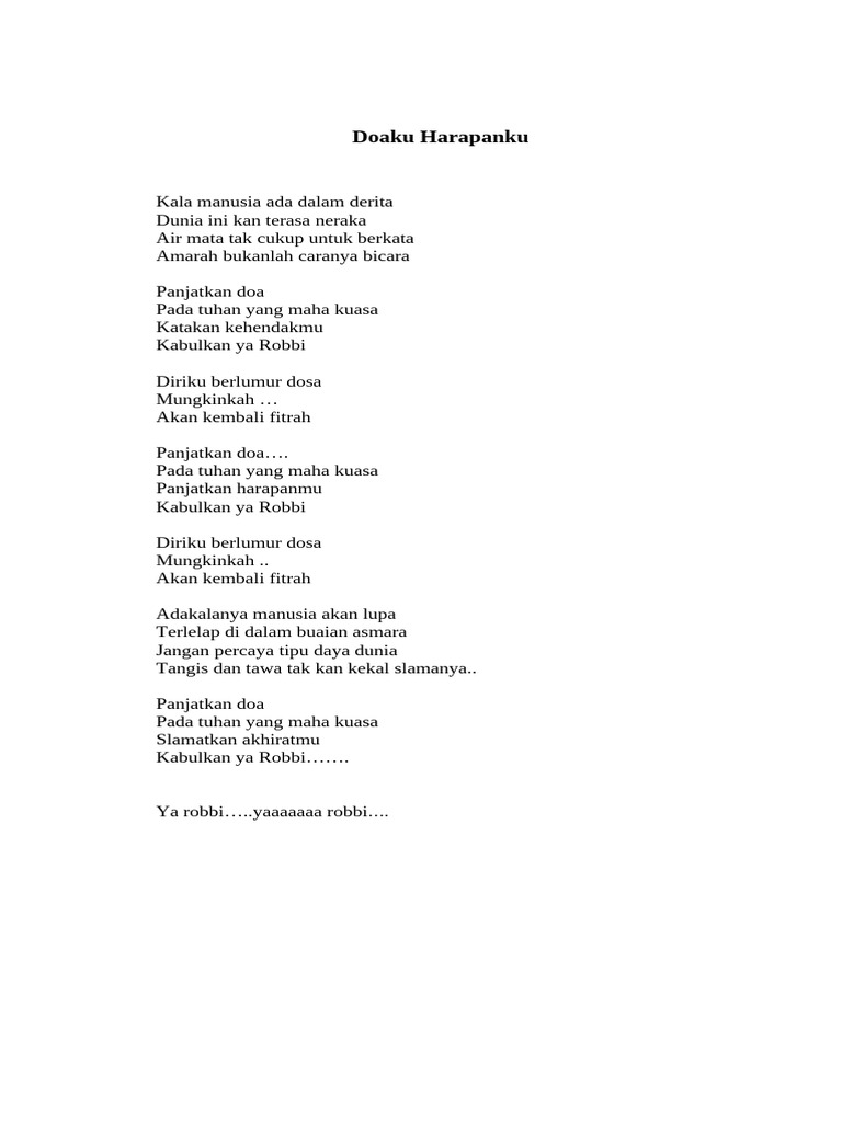 Doa dan Harapan dalam Kesadaran Dosa | PDF