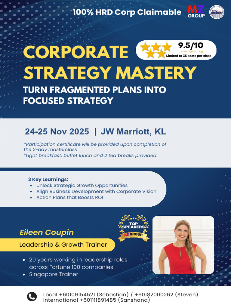 Corporate Strategy Masterclass 2025 | PDF | Strategic Management | Business