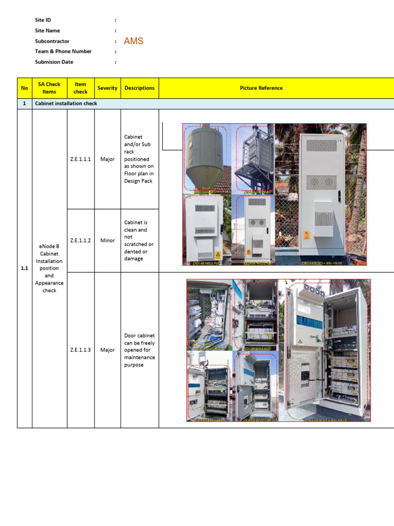 Installation Checklist for eNode B Systems | PDF | Duplex ...
