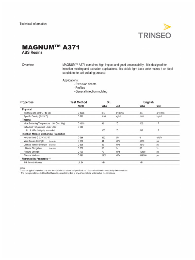 Tds Abs Magnum A371 | PDF