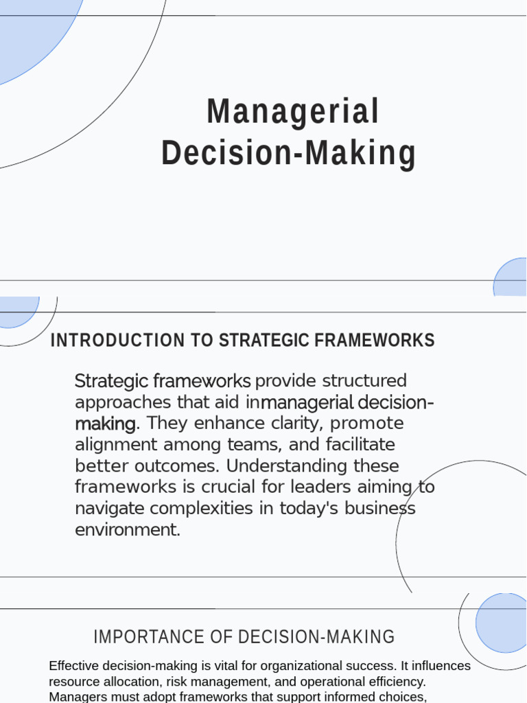 Slidesgo Strategic Frameworks For Effective Managerial Decision Making ...