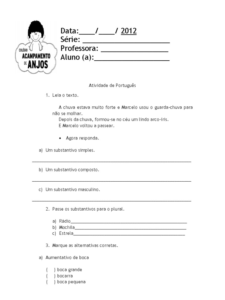 Atividade de Reforço 5 Ano | PDF | Linguística | Idiomas