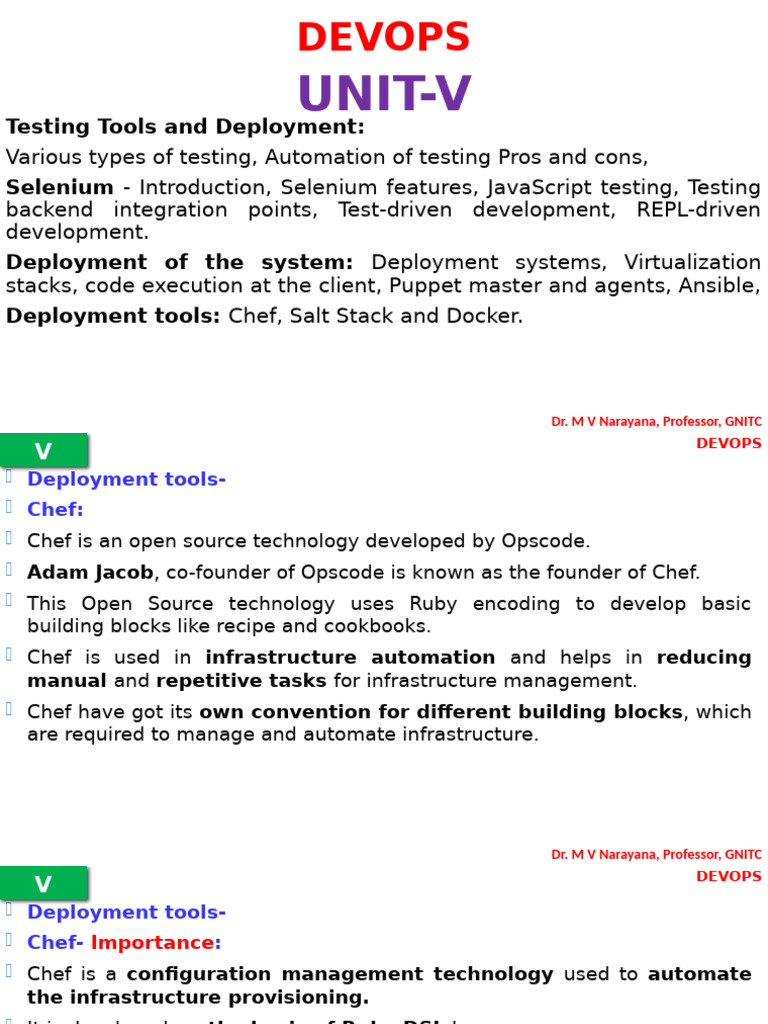 DevOps Testing and Deployment Tools Guide | PDF | Software Engineering ...