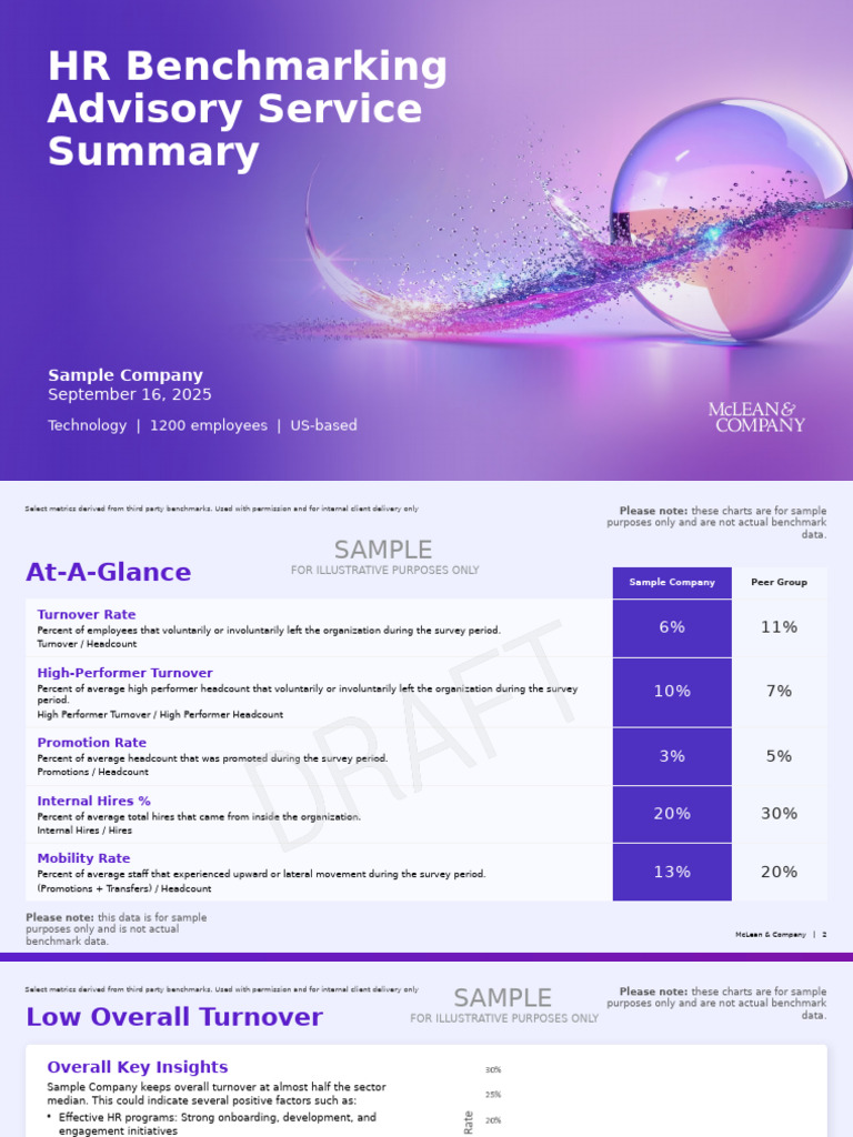 MCO Benchmarking Product Summary | PDF | Employee Retention ...