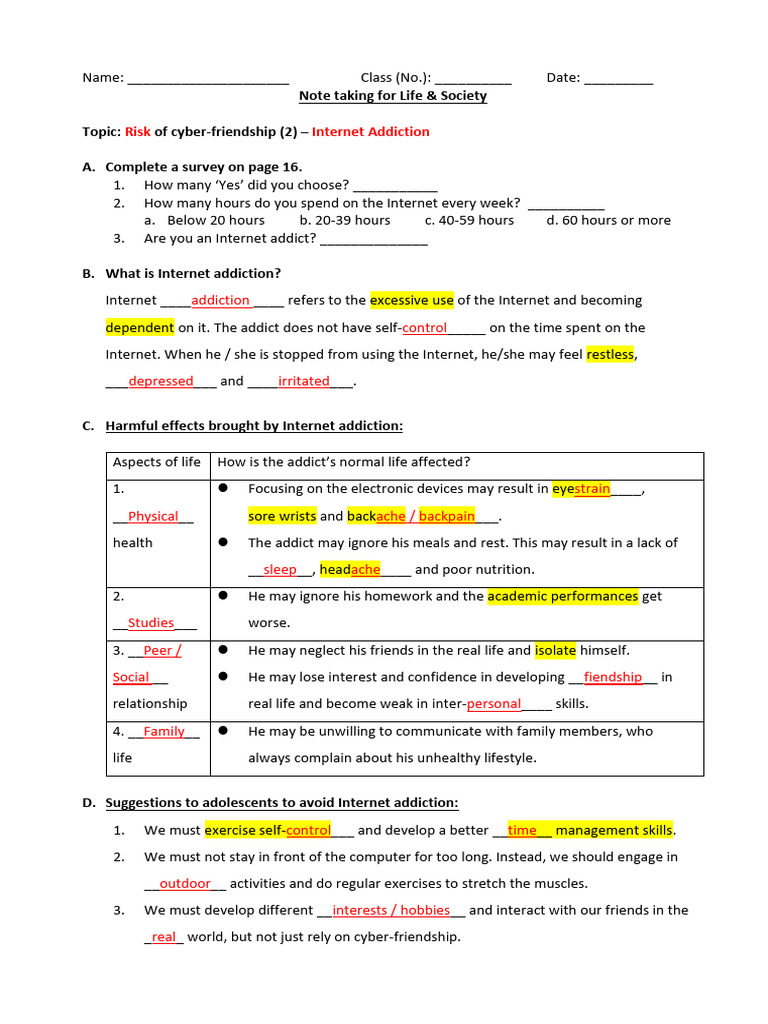 Note-Taking - Cyber Risks 2 (Answers) | PDF