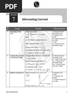 Class 12 Alternating Current Formulas | PDF