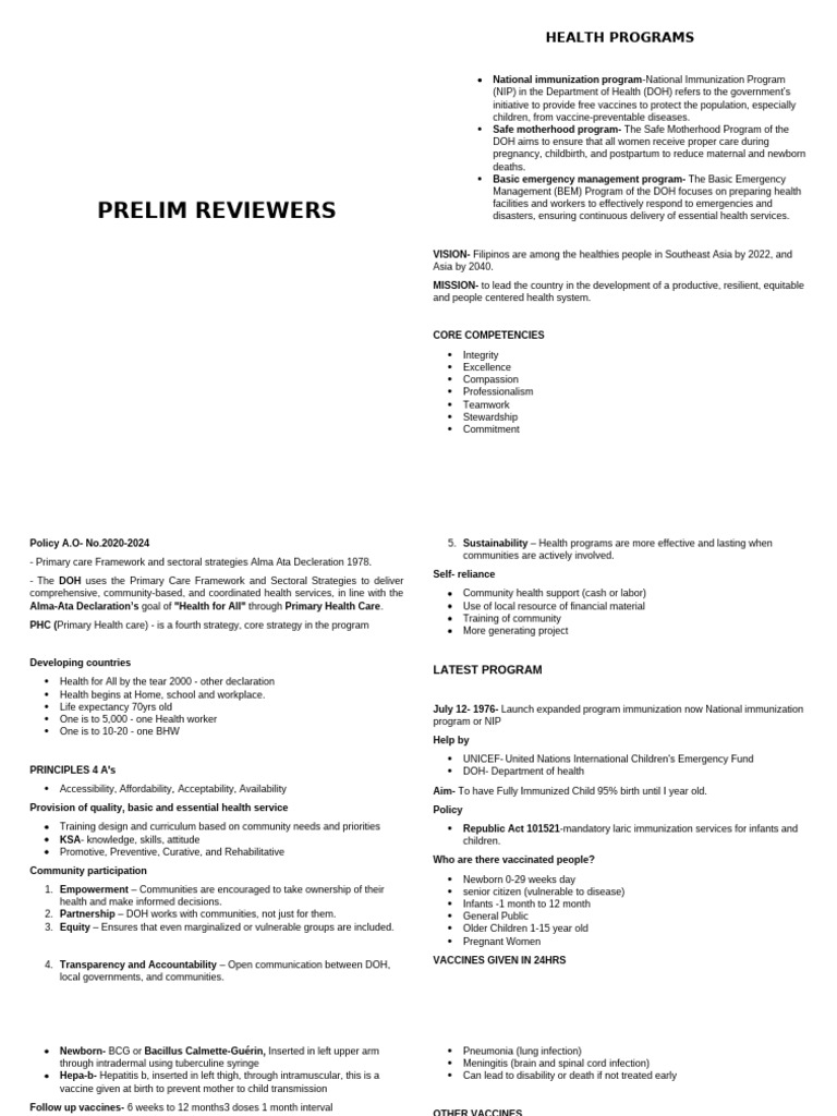 Philippine Health Programs Overview | PDF | Vagina | Genetics