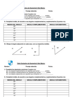 Prueba 6° Geometría