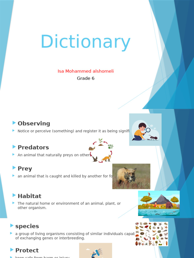 Grade 6 Animal Behavior Dictionary | PDF