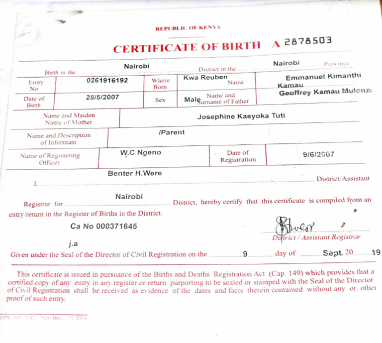 PDF Birth Certificate | PDF