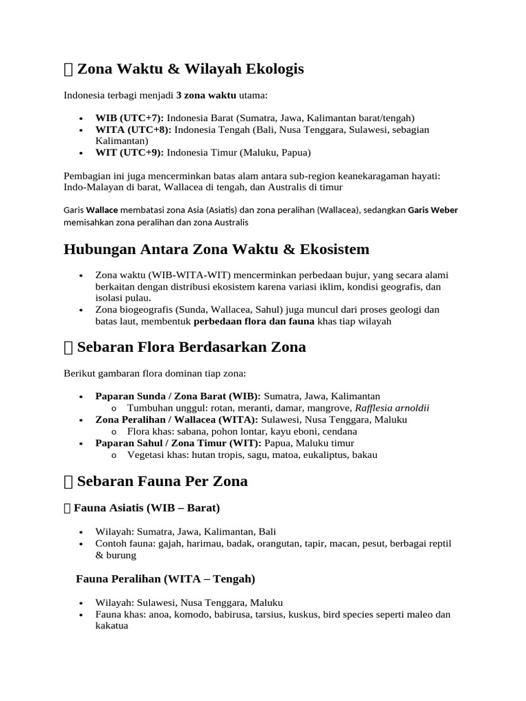 Keterangan Peta Persebaran Flora Dan Fauna Pdf