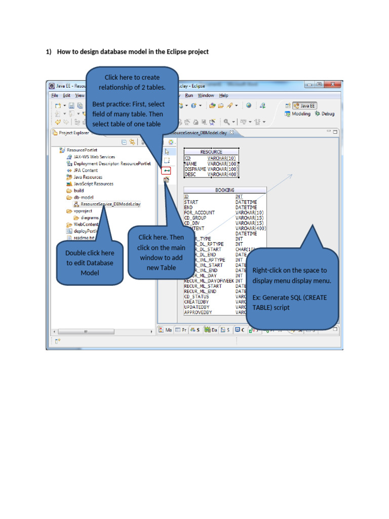 Database Model Design in Eclipse | PDF | Databases | Eclipse (Software)