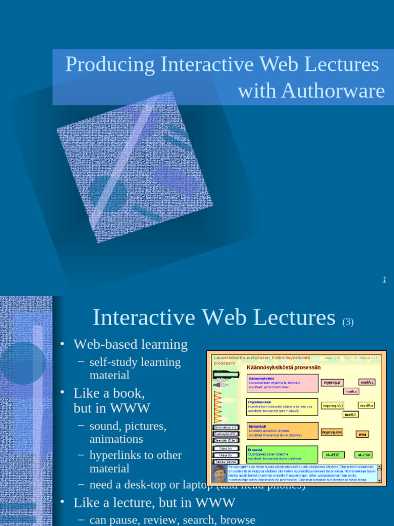 Producing Interactive Web Lectures | PDF | World Wide Web | Internet & Web