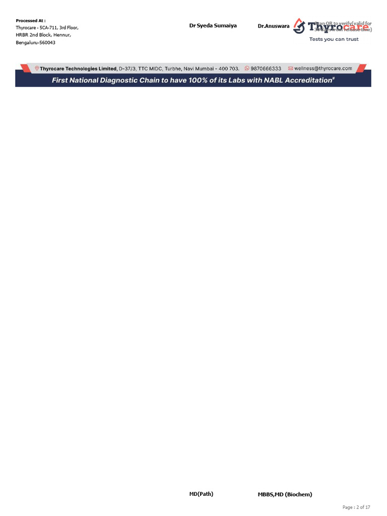 Thyrocare Test Reporting Guidelines | PDF | Health Care | Medicine