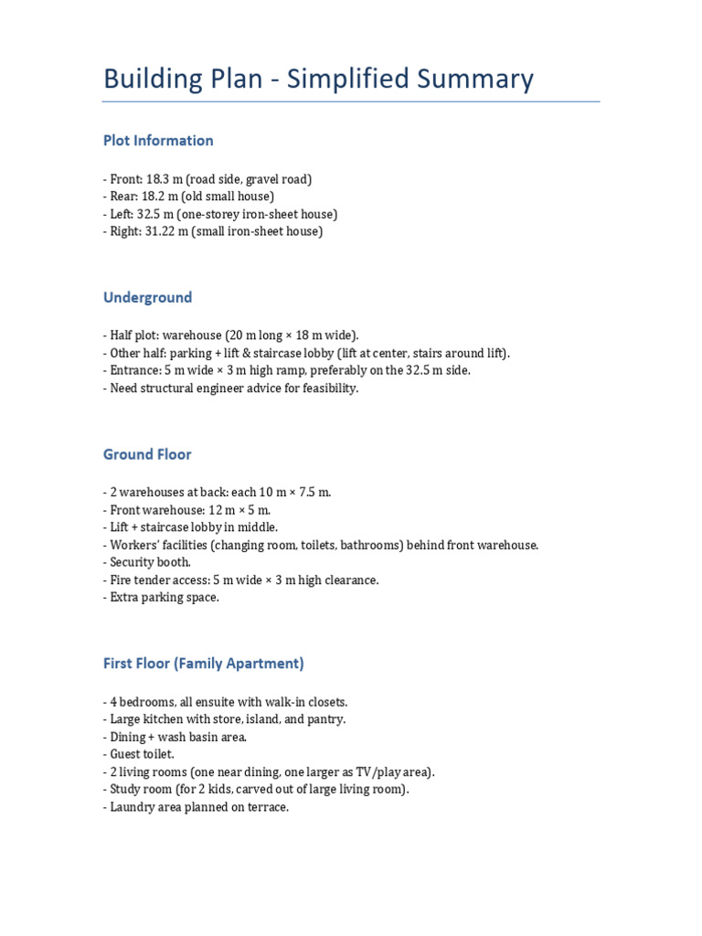 Building - Plan - Simplified 23rd Sept | PDF