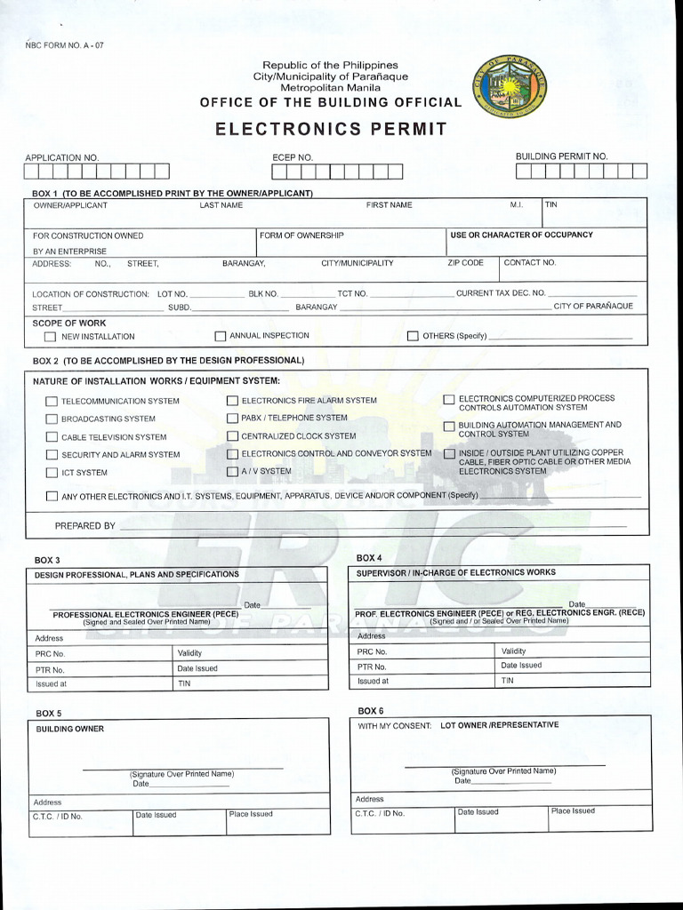 Electronics Permit | PDF