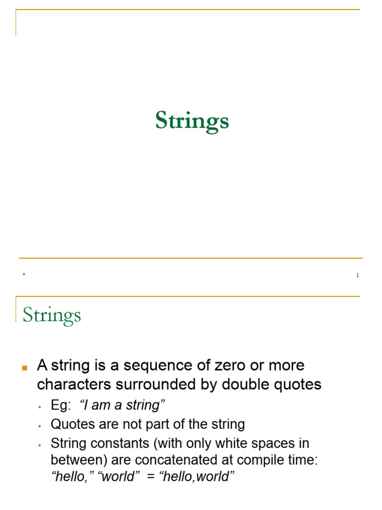 Understanding Strings in C Programming | PDF | String (Computer Science ...