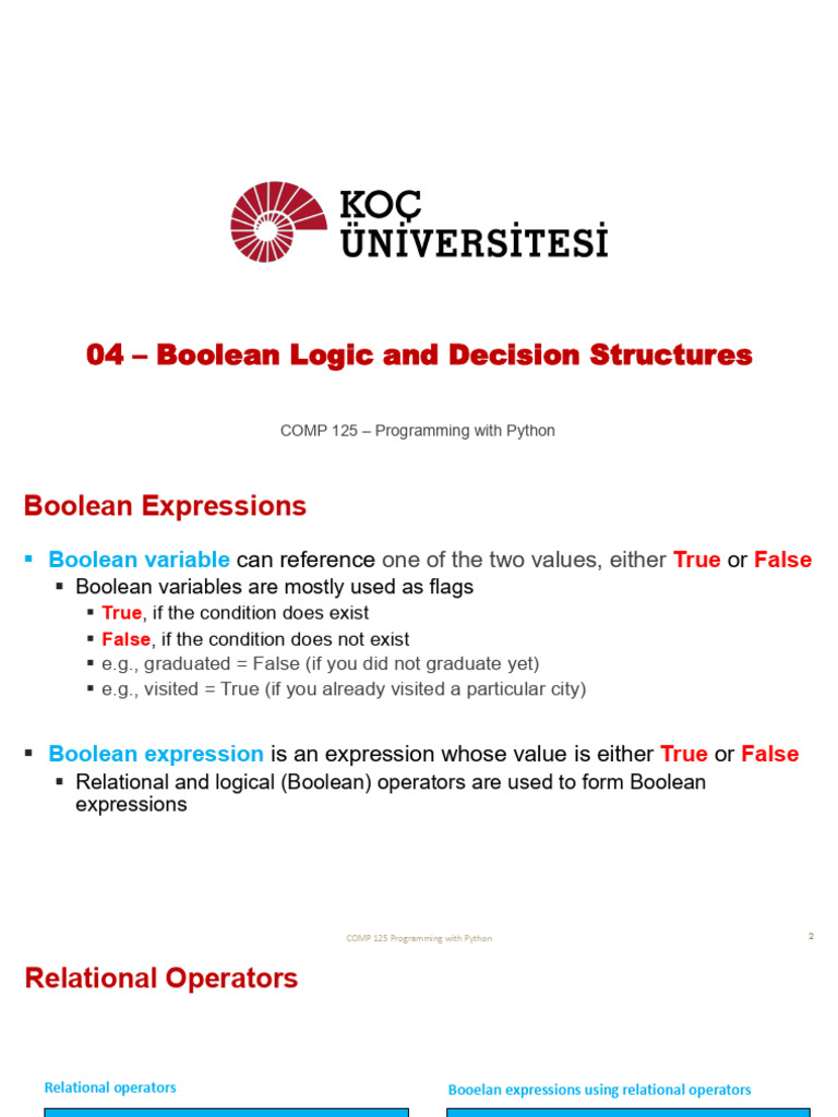 Python Boolean Logic Essentials | PDF | Boolean Data Type | Computer ...