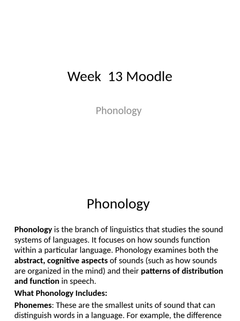 Linguistics 1 Week 10 Phonology | PDF | Word | Stress (Linguistics)