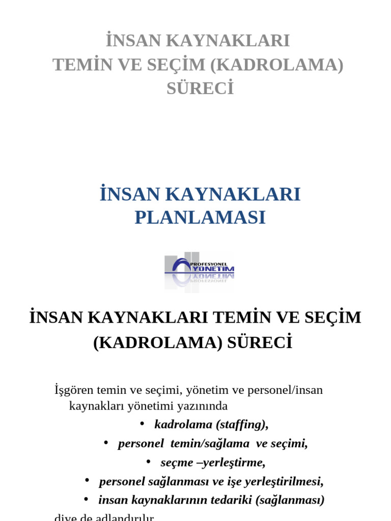 Insan Kaynaklari Egitimi | PDF