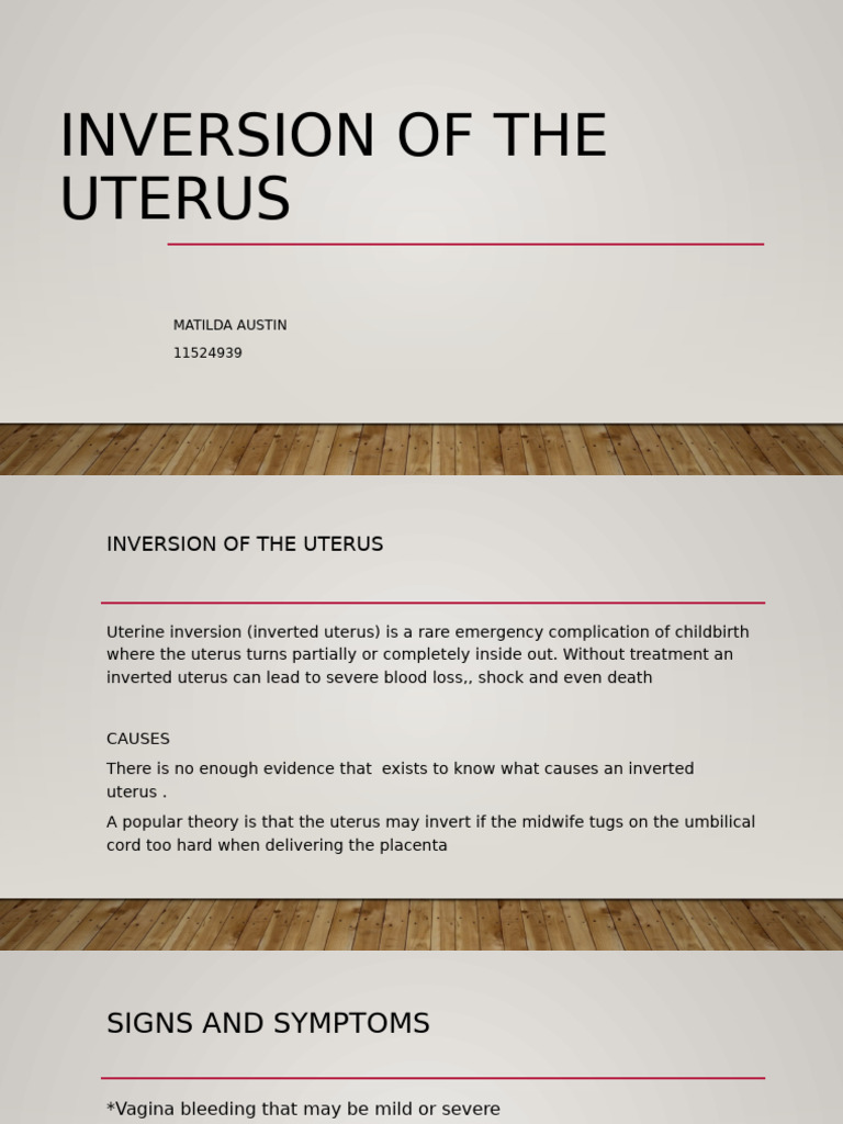 Presentation. Inversion of Uterus | PDF