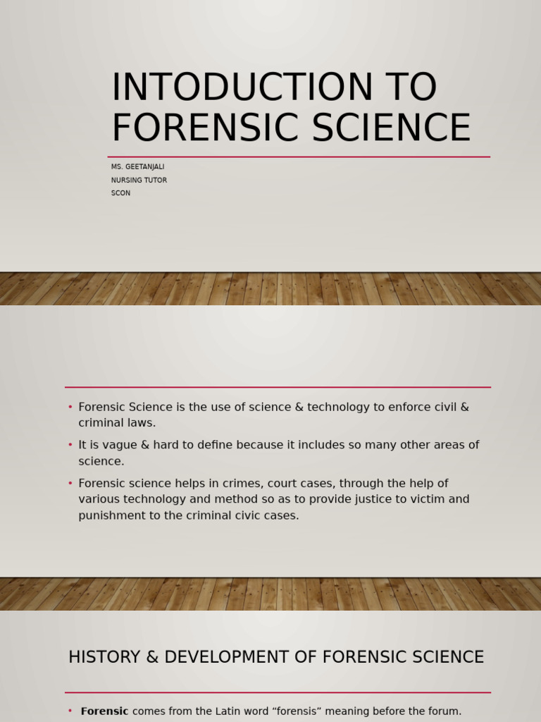 Intoduction To Forensic Science 1st Unit-2 | PDF | Violence | Forensic ...