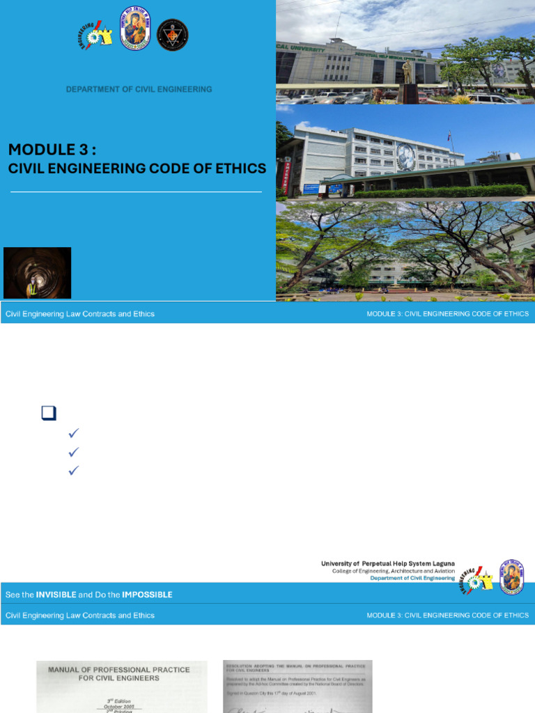 Module 3 - Civil Engineering Code of Ethics (Canon 1-4) | PDF ...